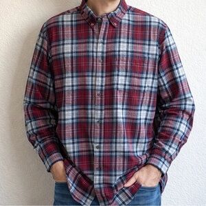 Mountain Ridge Explore Life Long Sleeve Plaid Flannel Button Up Shirt 3XLT NWT